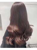 髪質改善*ピンクバイオレット*外巻きウェーブ*美髪