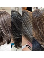 ブレンド 渋谷(BLend)&nbsp;黒髪ボブルフネビージュ小顔ワンレンスペインカール