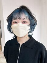 アルバム 池袋(ALBUM)&nbsp;黒髪ボブルフ透明感カラーウルフレイヤーロング_ba504031