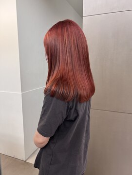 ローレンアオ(LOREN AO) くびれヘア/アプリコットオレンジ/夏のヘアアレンジ/矢場町