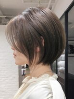 ソワネ 表参道(soigne)&nbsp;表参道髪質改善カラーミディアムボブアッシュグレージュ50代60代