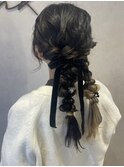 ヘアセット/ヘアアレンジ/編み下ろし/編みおろしアレンジ/平塚