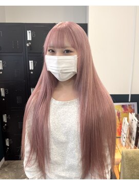 ヘアーブレイス(hair brace) ホワイトピンクstylist聖斗