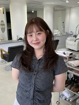 エンリッチヘア(enrich hair)&nbsp;ぱっつん前髪/内巻きレイヤー/まろやかベージュ