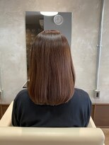 フープ 川越(hoop)&nbsp;艶感ストレートロブ　ボブ　白髪染め　白髪ぼかし