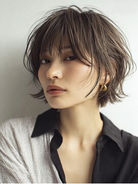 ハーツ(Heart's) ミセスショート×白髪ぼかしカラー30代40代50代60代