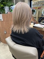 ヘアーザラブズラフズ オーガニカ 北九州(HAIR THE LOVES LAUGHS ORGANICA) 脱白髪染め×ブリーチベージュ