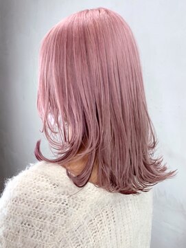 アルバム 銀座(ALBUM GINZA) ピンク_クールショートピンクベージュボブルフ_ba309811