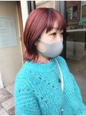 ブリーチ☆レッドカラー 赤カラー ボブ 担当山中