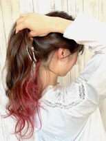 ヘアリゾート リノ(Hair resort Lino) 『ブリーチ×1 グラデーションカラー』　ピンクカラー