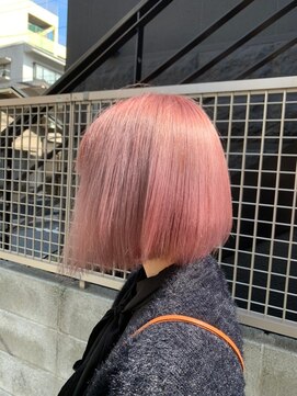 ジウ 上通り(JIU) おしゃかわ小顔ショート×ブリーチビビッドパステルピンク