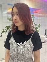 ロンドルーチェ 心斎橋(Lond luce)&nbsp;ダークアッシュ/ミディアムレイヤーカット［髪質改善/縮毛矯正］