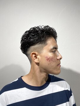 レンゲン(LENGEN) 束感刈り上げビジネス七三ツーブロックアップバング1135