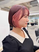 グラフ 日本橋(GRAFF) イヤリングカラーボブインナーカラーぱつっとボブ