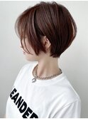 【MICHI 富田店 杉本 郁美】艶感 ブラウン 丸みショート