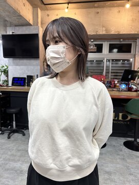 シールドヘアー 沖縄 新都心(C'LD Hair) 【C’LD 】イヤリングカラー/韓国風ボブ/くびれボブ/小顔