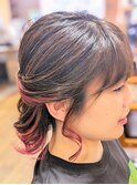インナーカラー×ハーフアップアレンジ