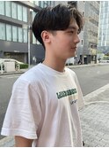 men's/センターパート/ナチュラルパーマ/コンマバング
