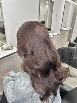 ラフィット 香椎(lafit) ピンクブラウン艶カラー巻き髪秋カラーピンクラベンダー