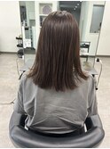ボブ　前髪　顔まわり　オリーブアッシュ