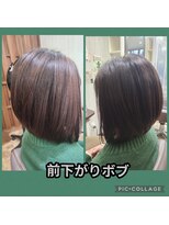 シャームヘアー(Sha-Mhair) 前下がりボブ×カラー(リタッチ)
