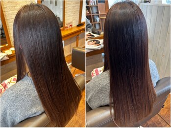 ハーティリー(HEARTILY)の写真/白髪カバーが得意◎リタッチ染め&1stepTR5500円で繰り返してもキレイな髪質を実感♪