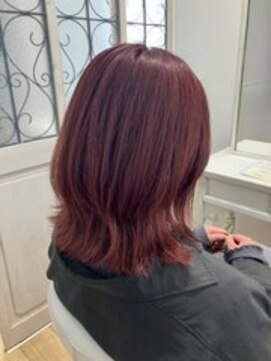 dejave hair&space西千葉 顔周り/レイヤーカット/韓国/ボブ/前髪カット/Men's/眉毛 ピンクカラー20代30代40代髪質改善オージュア白髪染め