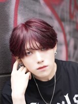プリアバイポプルス 渋谷(pria by popls)&nbsp;フェザーパーマシャドウパーマダークブラウン毛流れパーマ