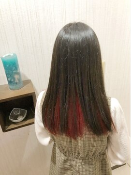 ミー 新宿(MII) 暗めブラウン×レッド/ダブルカラー/髪質改善/新宿/MII/ミイ