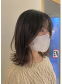 くびれミディアム,レイヤーカット,顔周りレイヤー