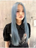 3回ブリーチ/ペールブルーカラー/ケアブリーチ/髪質改善