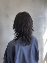 吉 船橋(kici)&nbsp;黒髪ミディアムウルフ/レイヤーパーマ/ウェットスタイル/船橋
