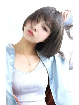 ラエティス(Laetus) スモーキーグレージュボブ×縮毛矯正で簡単スタイリング