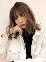 アイティー バイ アルバム 中野店(IT by ALBUM) カジナチュラルウェーブ_オリーブカラーハイライトカラー_27272