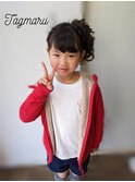 お子様ヘアセット☆サイドのカールアップ☆