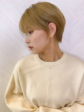 ロンド ストラーダ 心斎橋(Lond strada) ショート×ハイライト白髪ぼかし×シルキーベージュ[心斎橋]