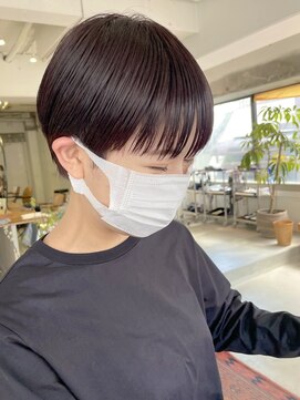 スー 渋谷(suu) 黒髪ショートカットマッシュショートカット丸みショートヘア