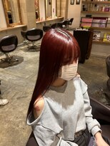 アルーシェ 新宿店(Alushe) レッドカラー  艶髪