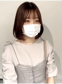 インナーグレージュ/マチルダボブ/前髪/ピンクベージュ/柏