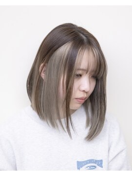 ルプラ ガーデン(le-pla garden) インナーカラー#切りっぱなしボブ#ケアブリーチ#ダブルカラー