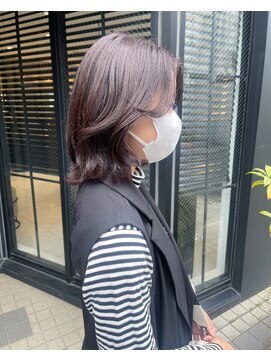 ガリカ 渋谷(Gallica) 【mami】大人フェミニンミディ/ラベンダーグレー/ブリーチなし