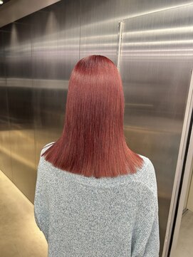 ペレ 栄店(PELE) デザインカラー/レイヤーカット/ウェットヘア/オリーブベージュ