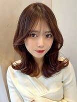 表参道アフロート張替　シースルーバング　ミディアムヘア