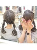 【量産型】ぽこぽこツインテール編みおろし