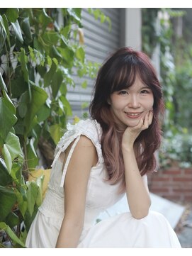 ポルコ(porco.) こなれミディ イメチェンくびれレイヤー 前髪 ウェーブパーマ