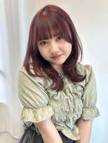 アンニュ(annuy)&nbsp;【annuy_shiori】pink color×レイヤーカット/顔周りカット