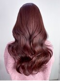 チェリーブラウン美髪くびれヘア顔周りレイヤー_ba554832