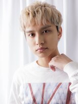 モッズヘア メン 新所沢店(mod's hair men)&nbsp;10代20代学生ホワイトブロンド刈り上げマッシュ韓国ヘアa新所沢