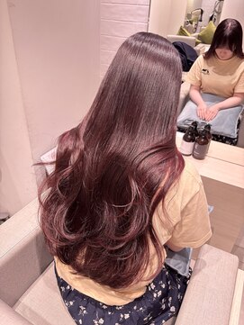 ステア ケース(stair case) 韓国レッドブラウンカラーレイヤーカット