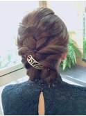 きれいめ編み込みアレンジ 大人女性おすすめ およばれヘアセット